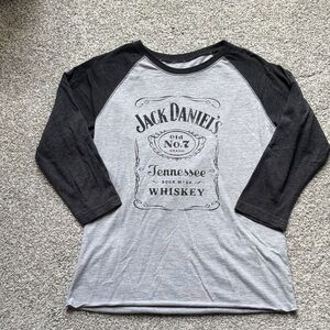 Jack Daniel's Gray and Black Raglan Shirt